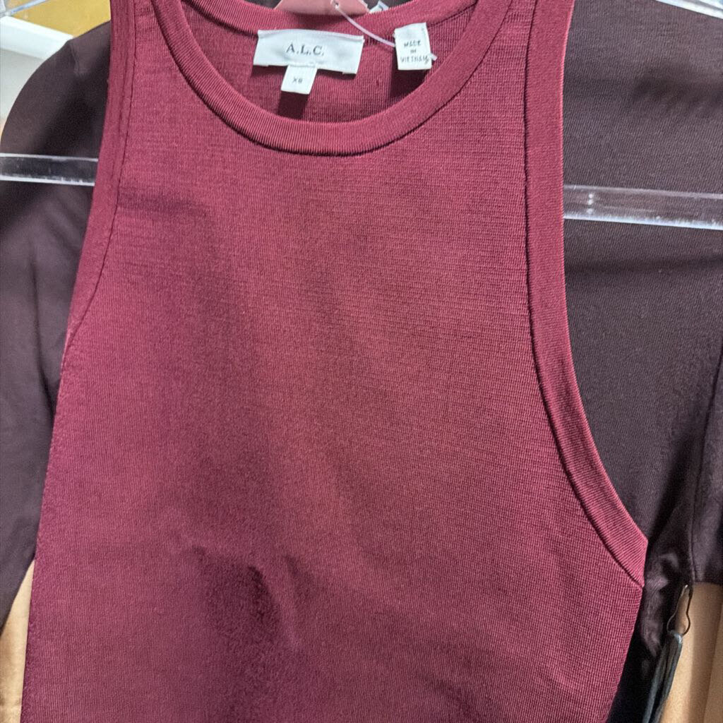 Red Rayon Knit Tank