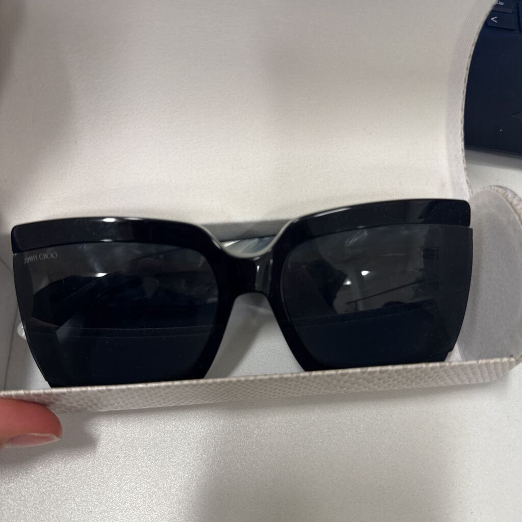 Black Square Edge Sunglasses w/ Case
