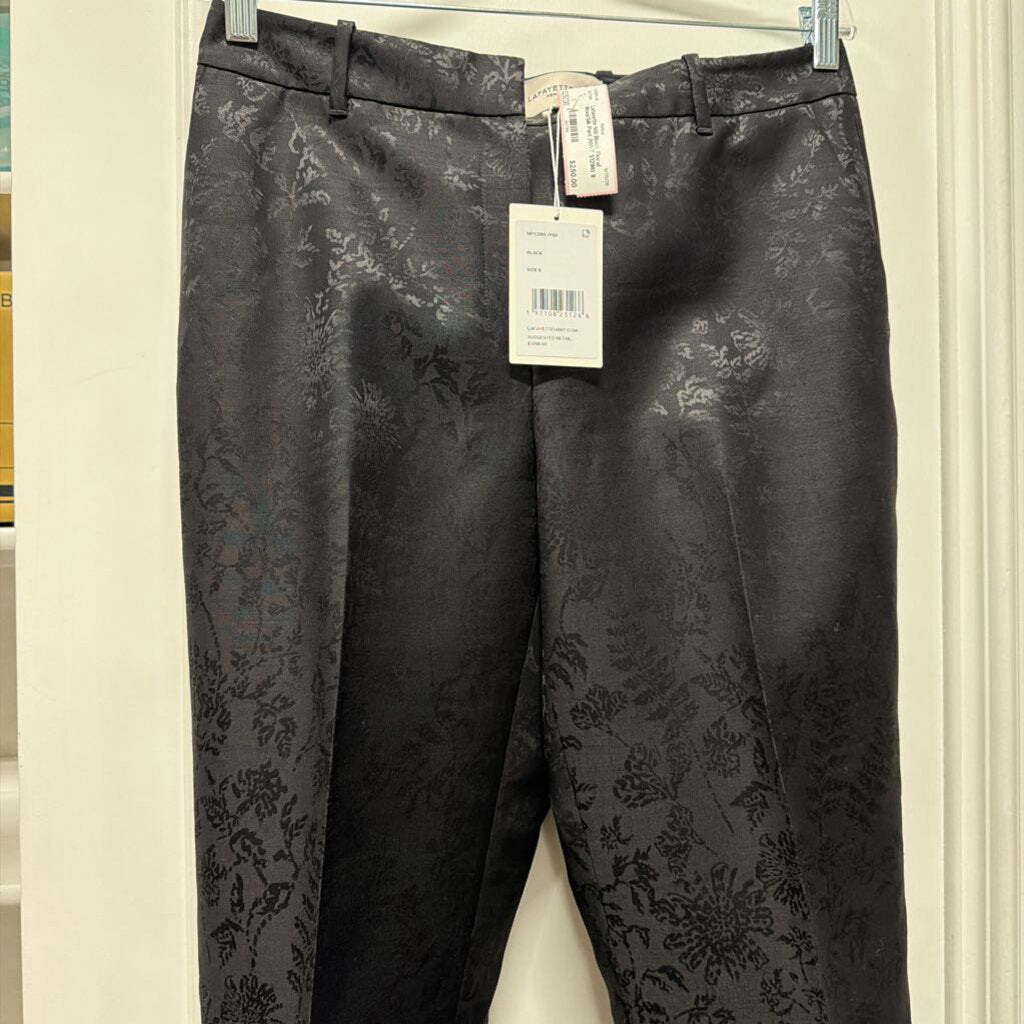 Black Floral Wool/Silk Pant (NWT $1298)