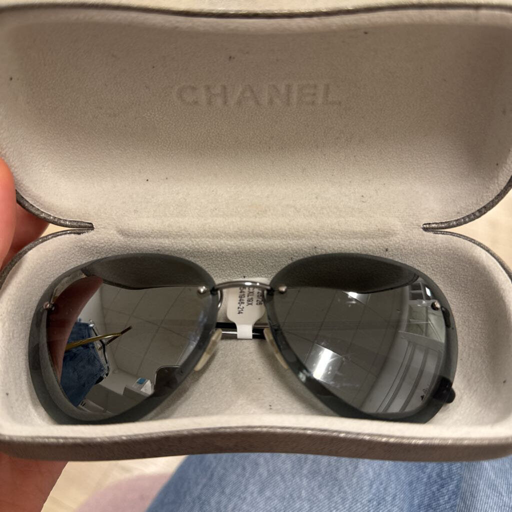 Cat Eye Rimless Sunglasses w/ Case