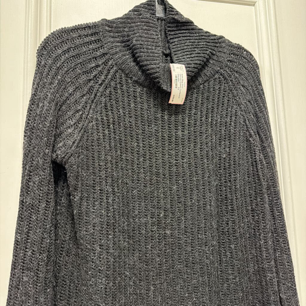 Grey Viscose/Angora Turtleneck Sweater