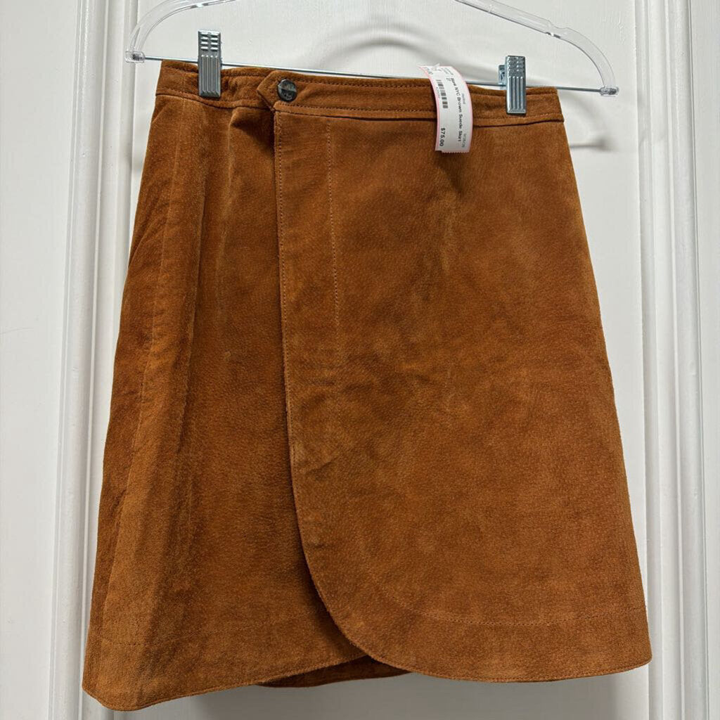 Brown Suede Skirt