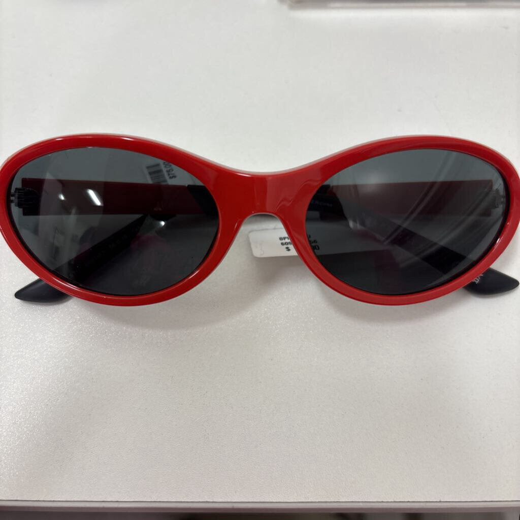 Red Oval Frame Sunglasses