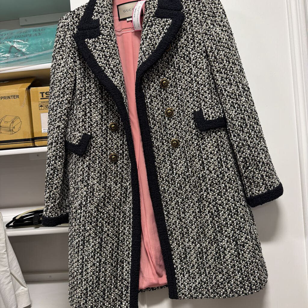 2016 Black/White Tweed Coat