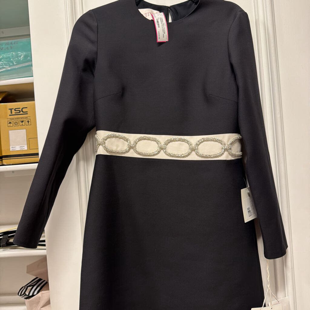 Black Wool/Silk Embellished Dress (NWT 5500)