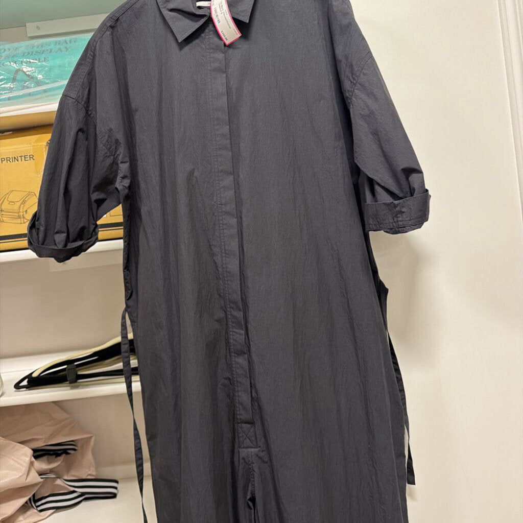 Black Viscose/Cotton Jumpsuit
