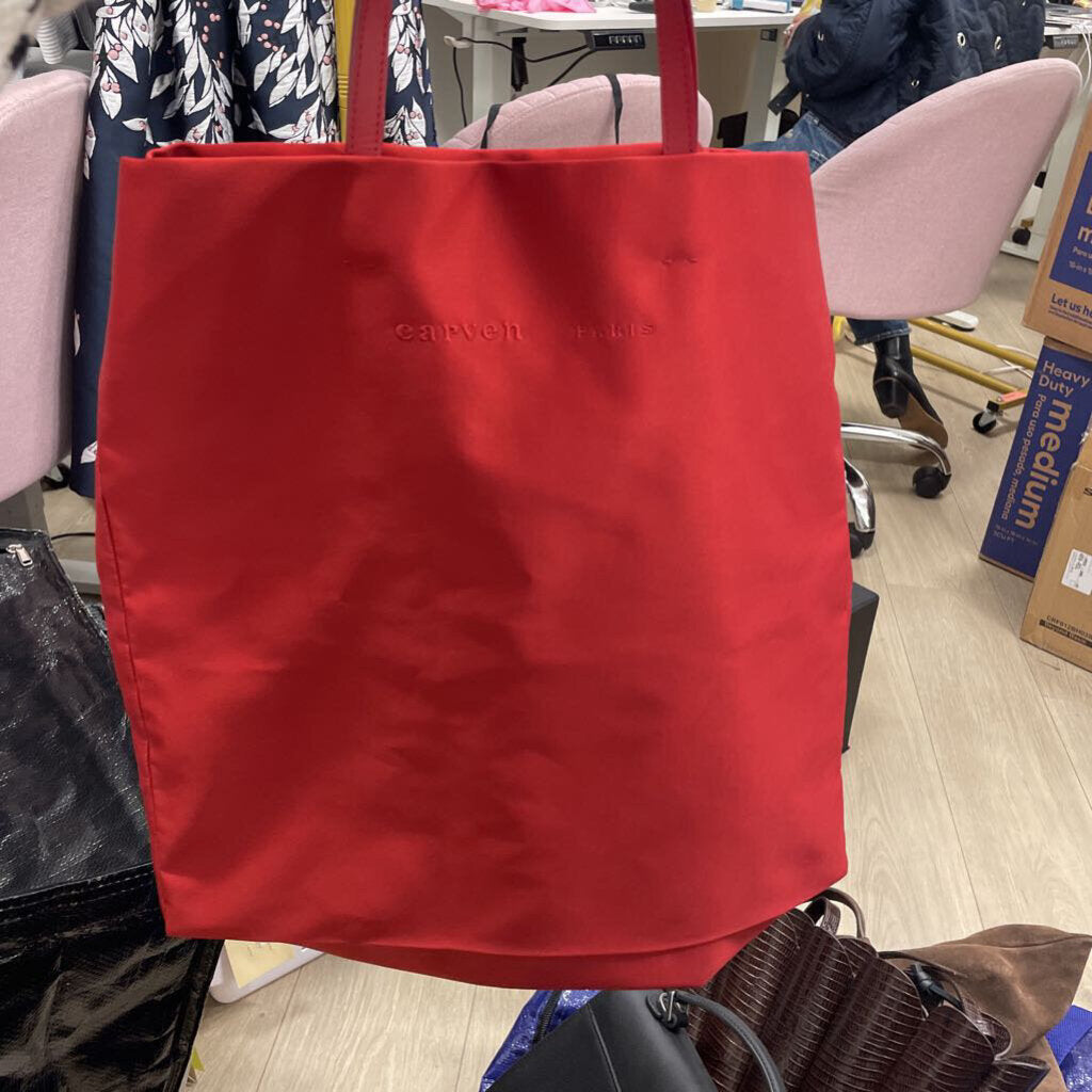 Ruby Red Satin Jeanne Tote (est 890)