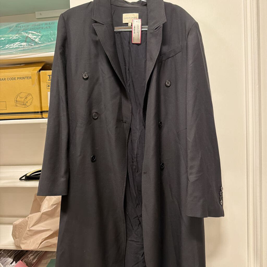 Black Wool Trench Coat