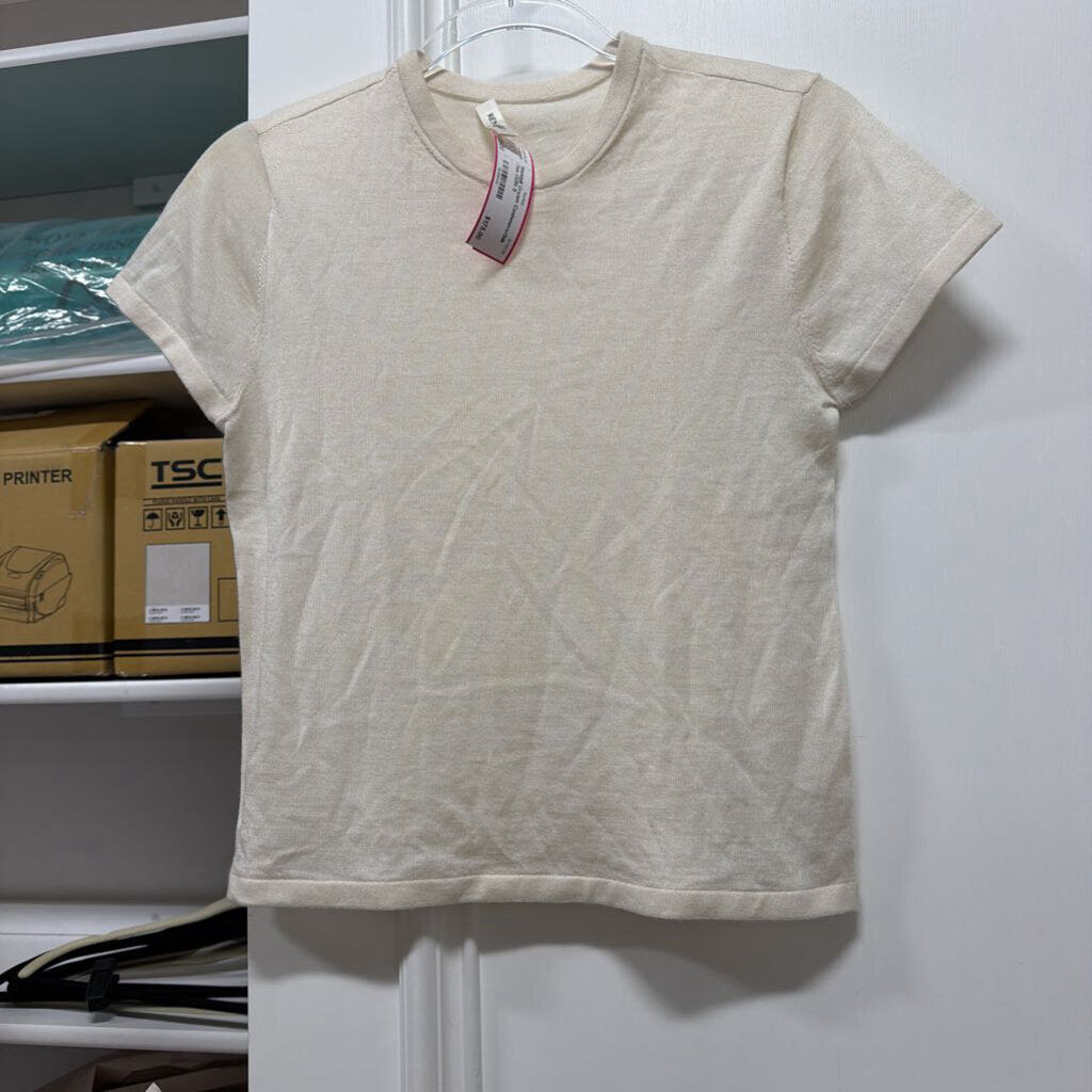 Cream Cashmere/Silk Tee (325)