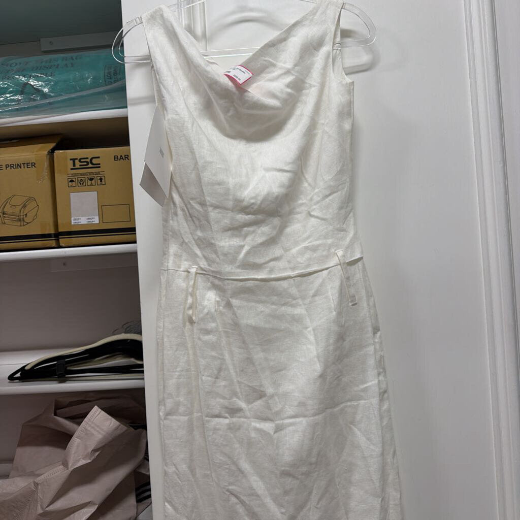 White Linen Off-Shoulder Dress (NWT 495)