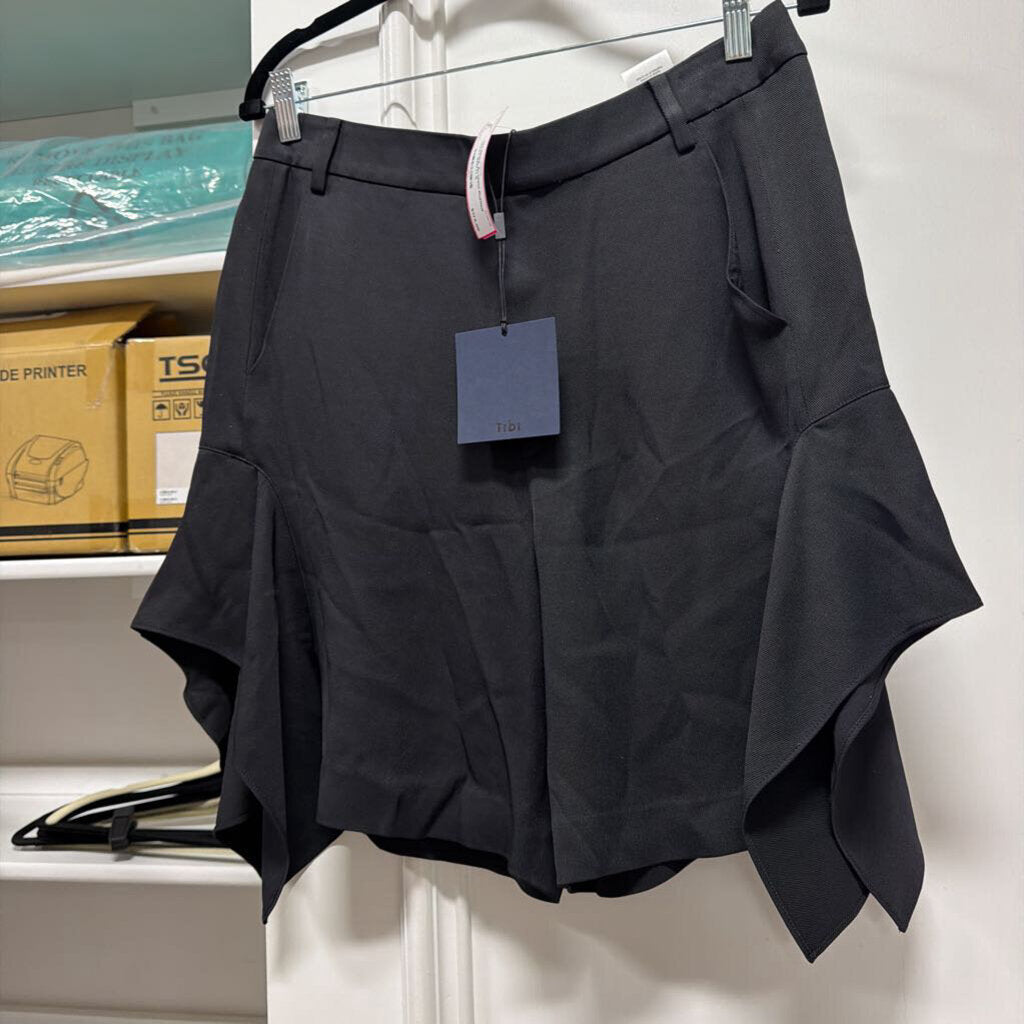Black Acetate Ruffled Short (NWT)