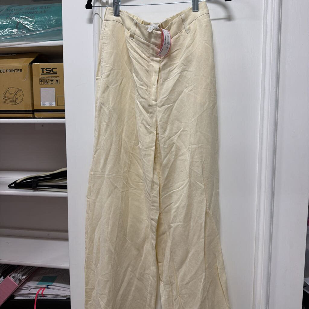 Cream Linen/Viscose Pants
