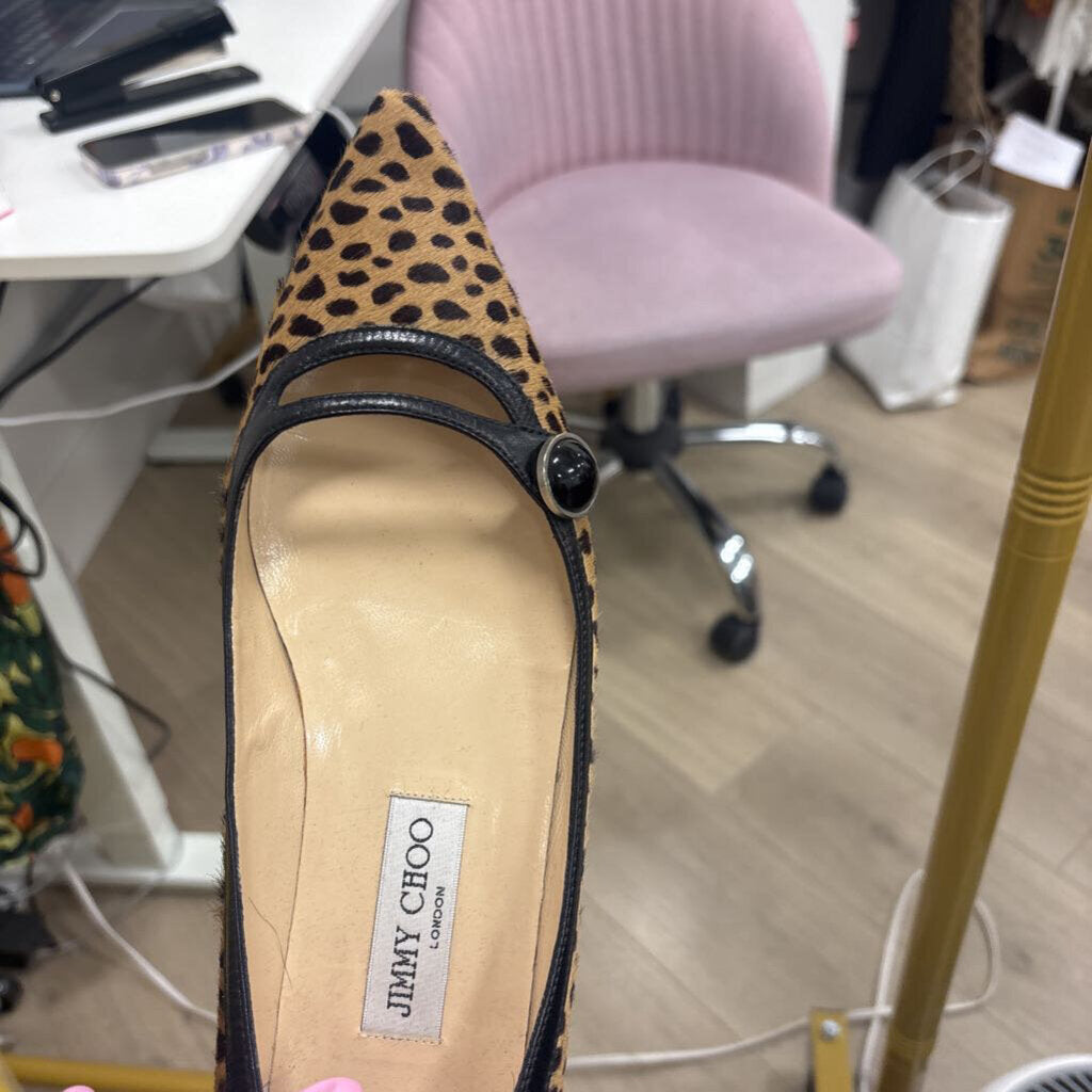 Animal Print Ponyhair Flats