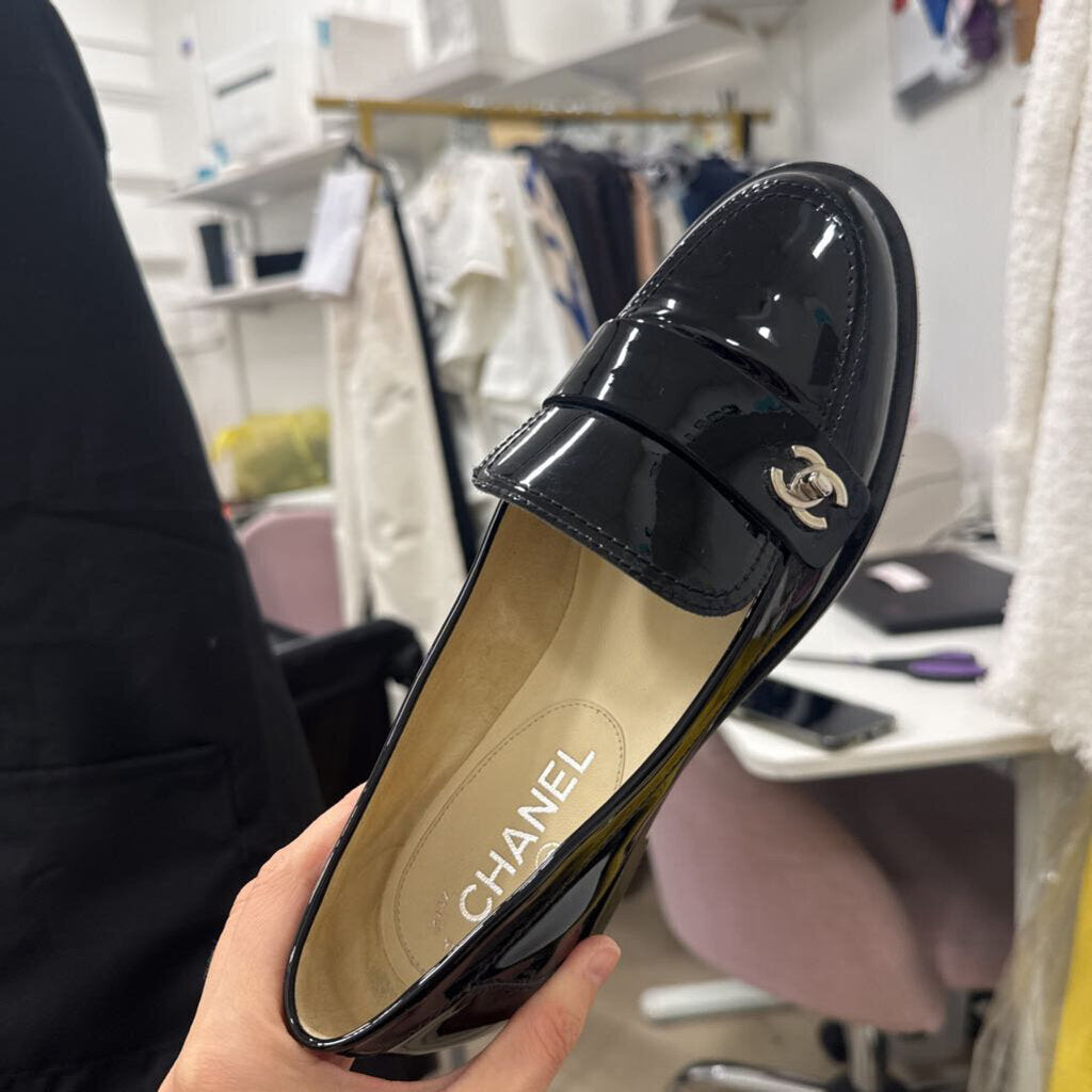 Black Patent Loafers