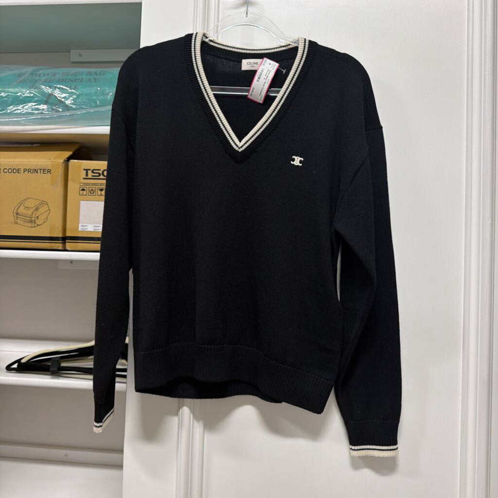 Black Wool Triomphe Sweater