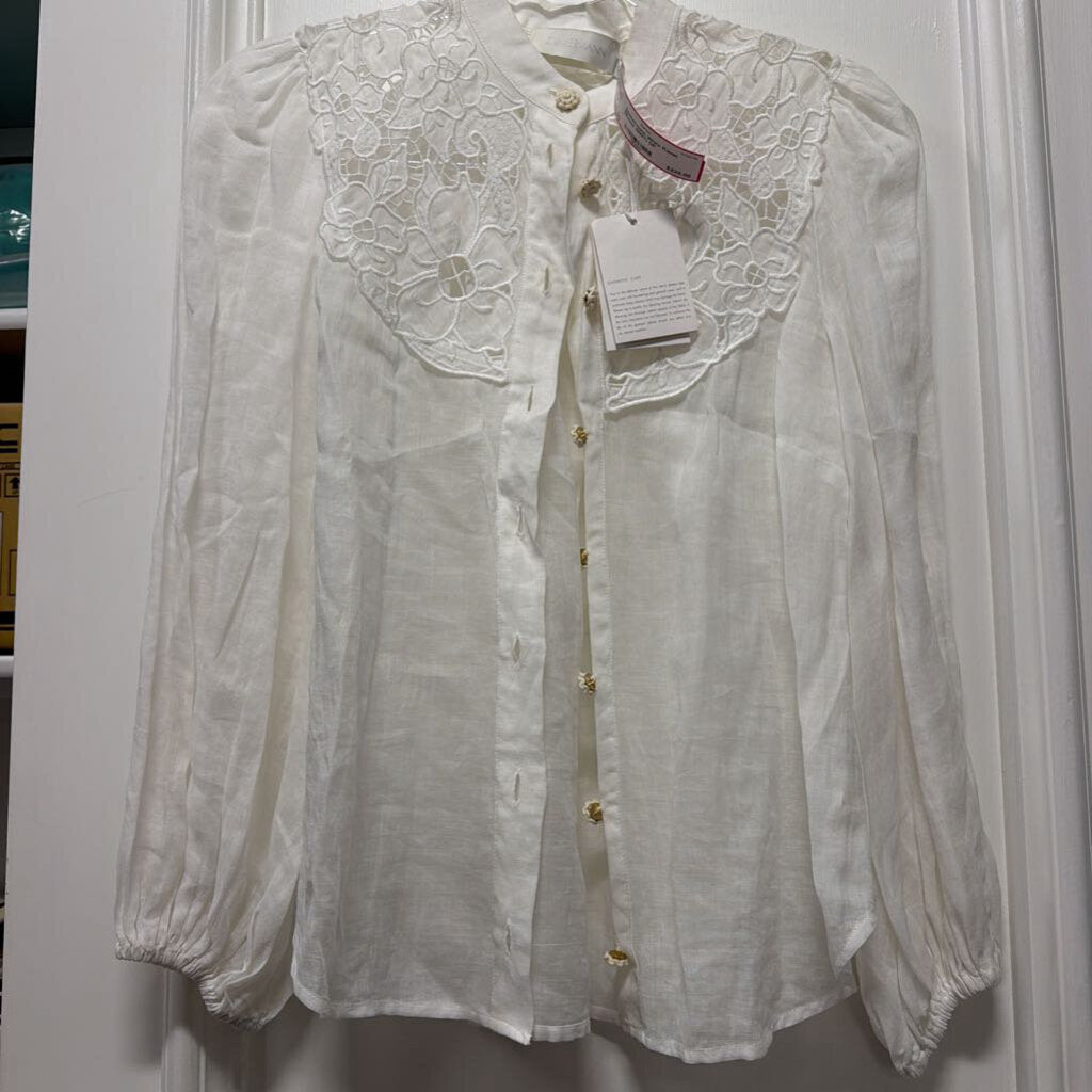 White Ramie Blouse (NWT)