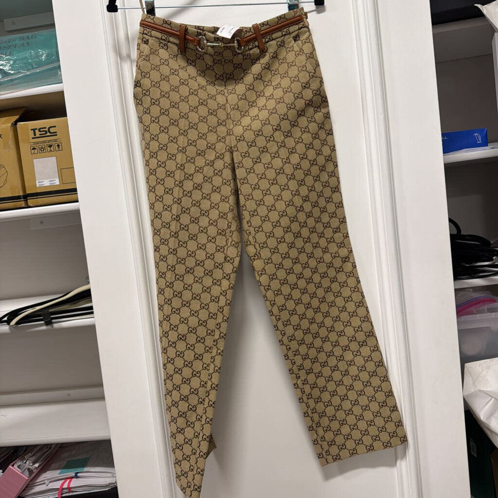 Brown Cotton/Poly GG Pants