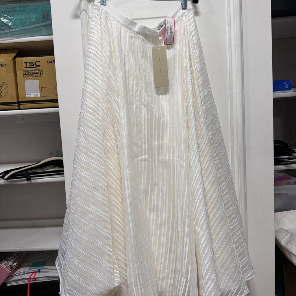 White Poly Maxi Skirt (NWT 768)