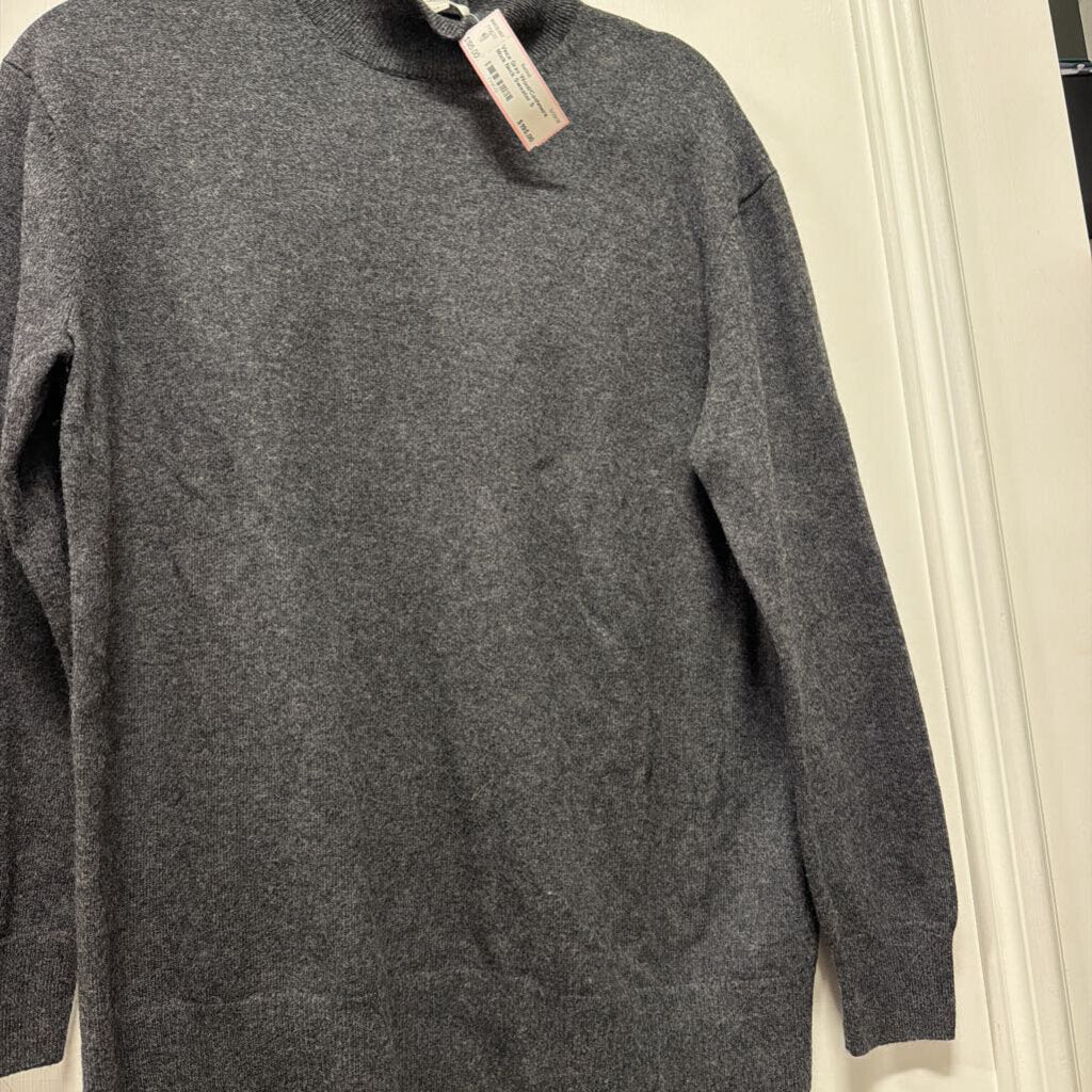 Gray Wool/Cashmere Mock Neck Sweater