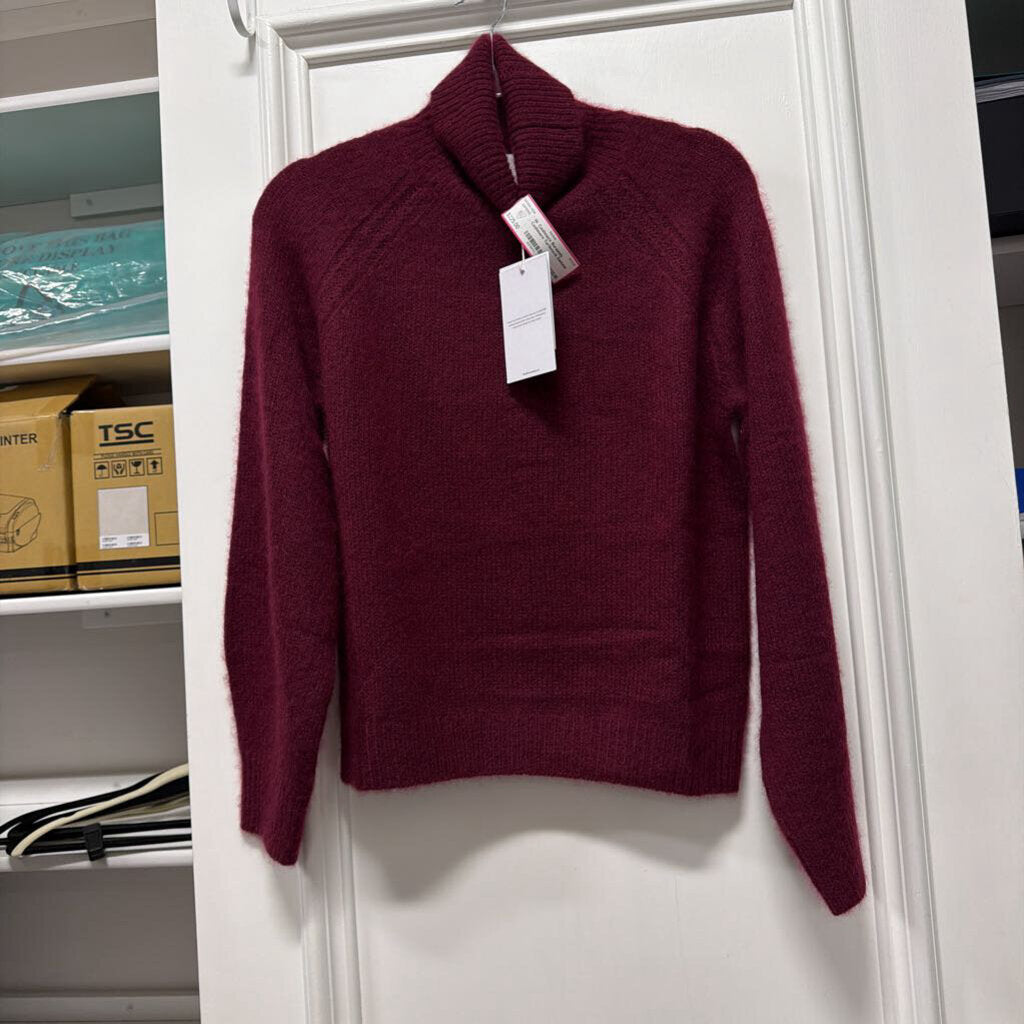 Burgundy Cashmere Turtleneck Sweater (NWT)