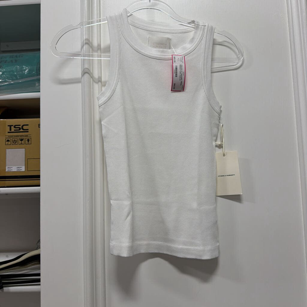 White Ribbed Tank (nwt)