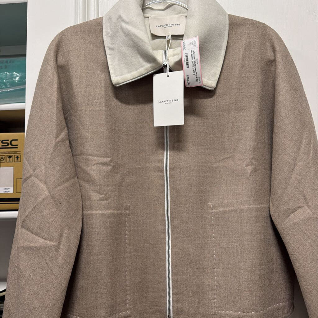 Brown Wool Zip Up Jacket (NWT 1795)