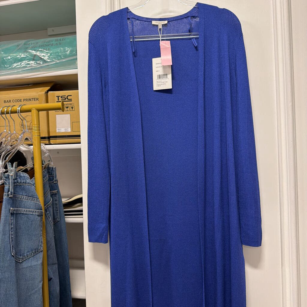 Blue Lyocell Long Cardigan