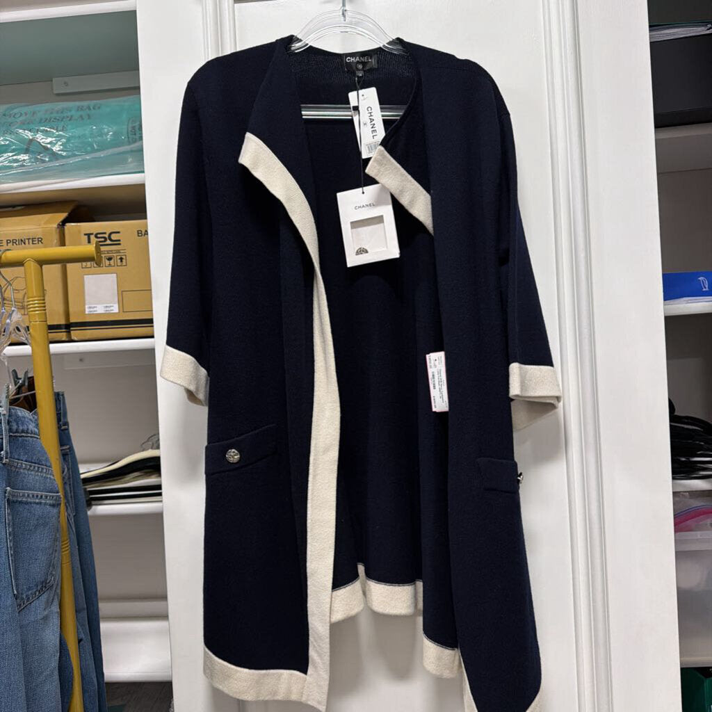 2016 Navy Cashmere Long Cardigan (NWT)
