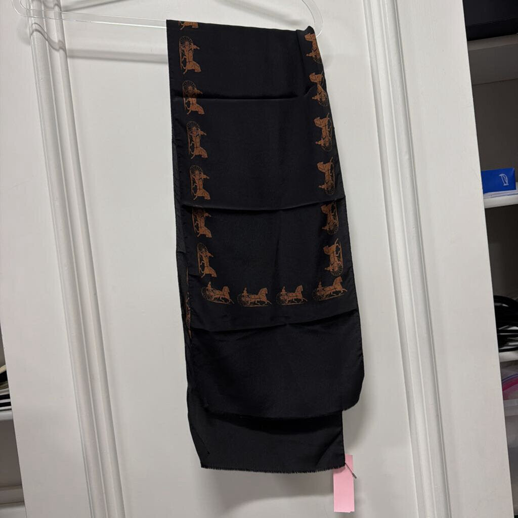 Black/Brown Silk Scarf