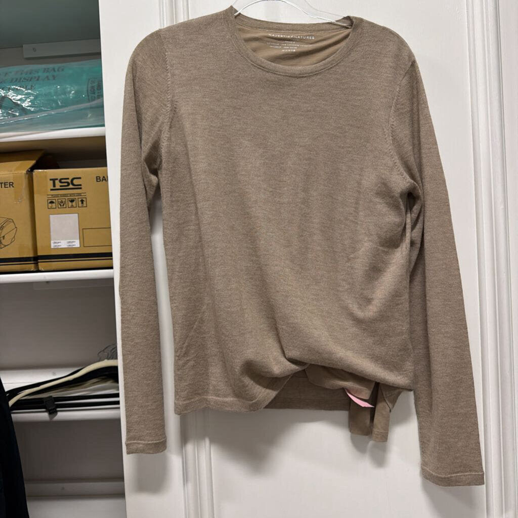 Brown Cashmere LS Sweater