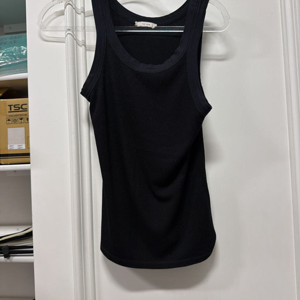 Black Viscose/Silk Tank