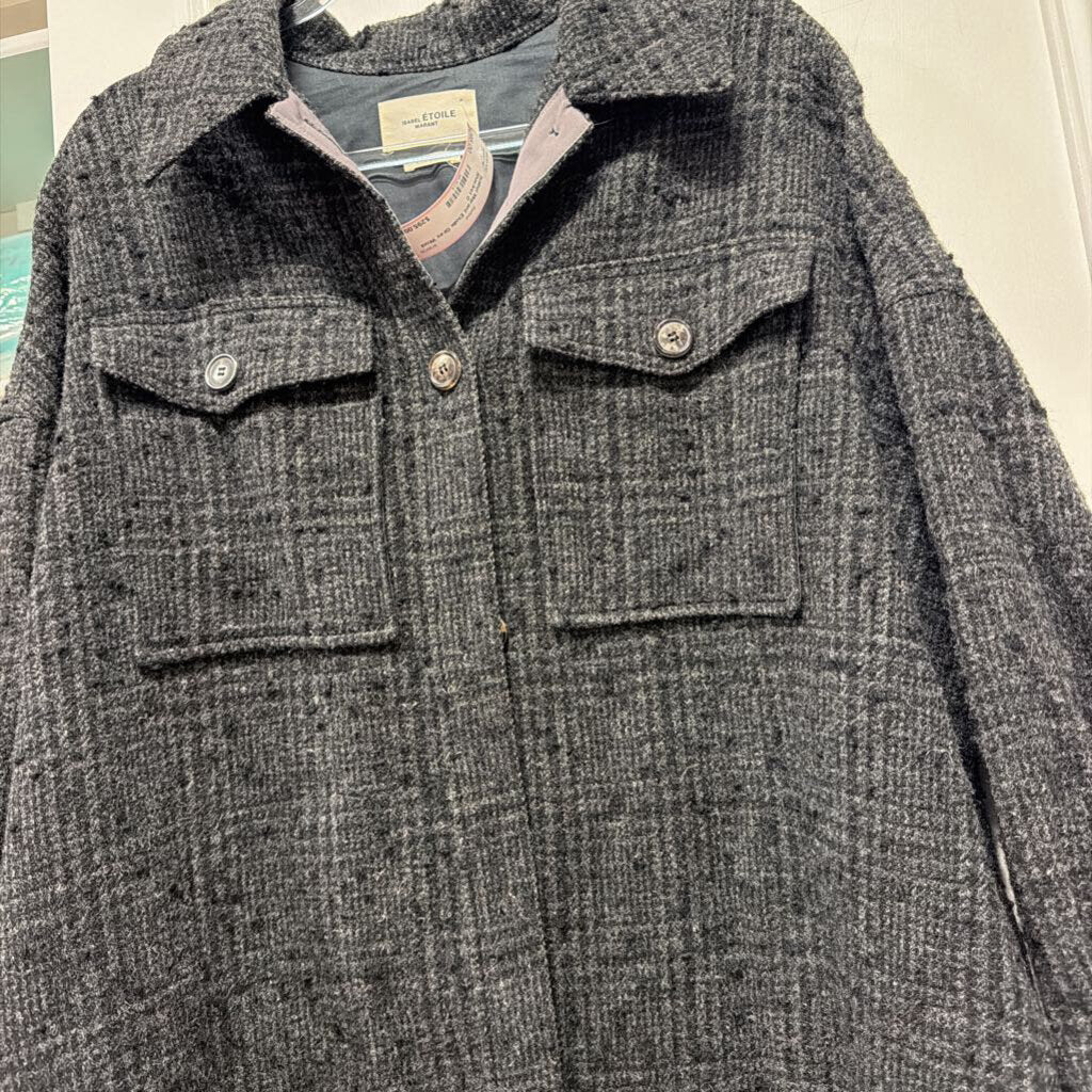 Gray Wool Shacket