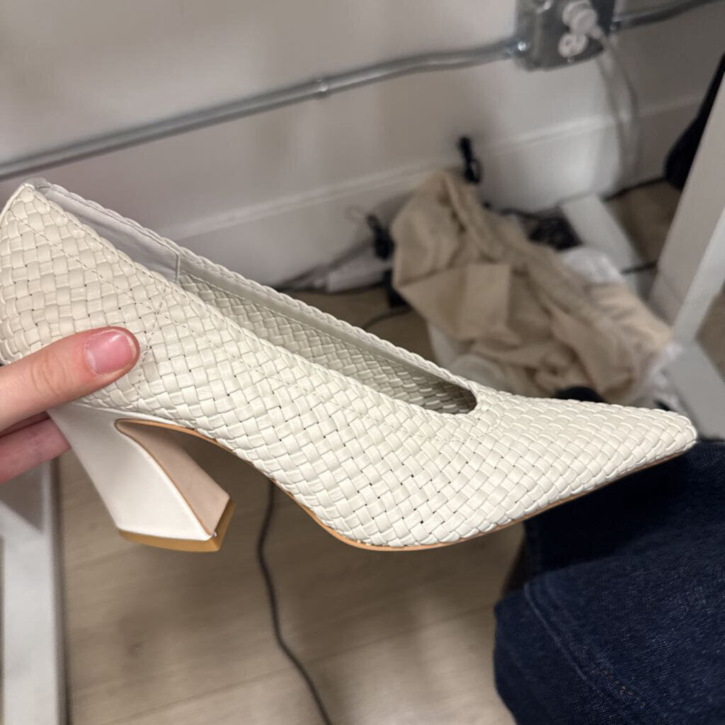 White Weave Heels (est. retail 249)