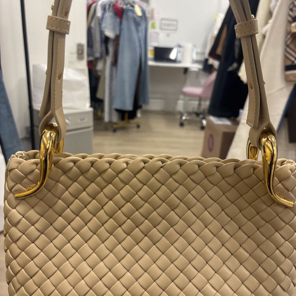Beige Intrecciato Small Clicker Bag (5000+)