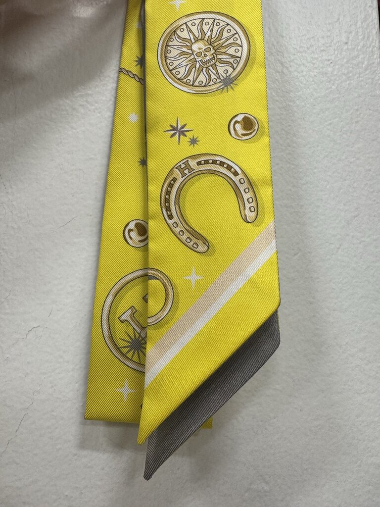 Yellow/Grey "C'est la Fete" Twilly