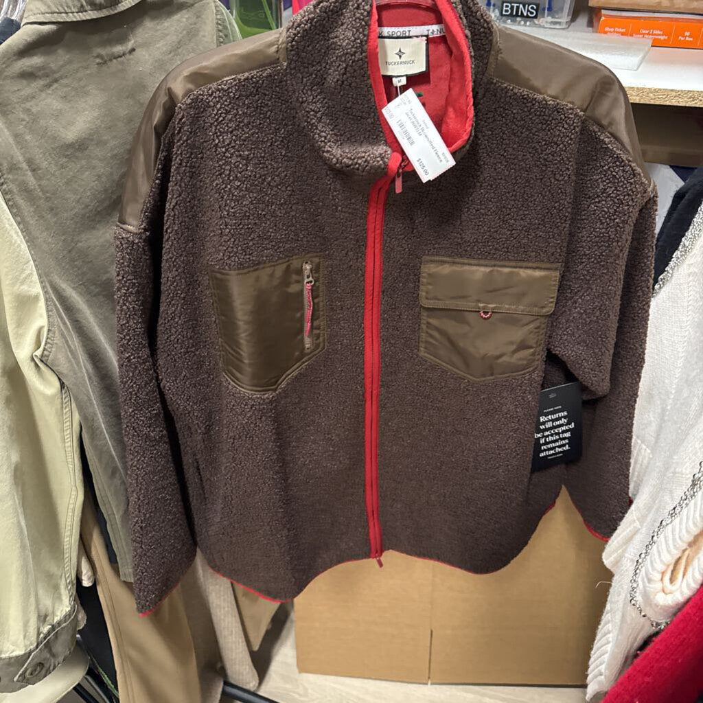 Brown/Red Fleece Jacet (NWT)