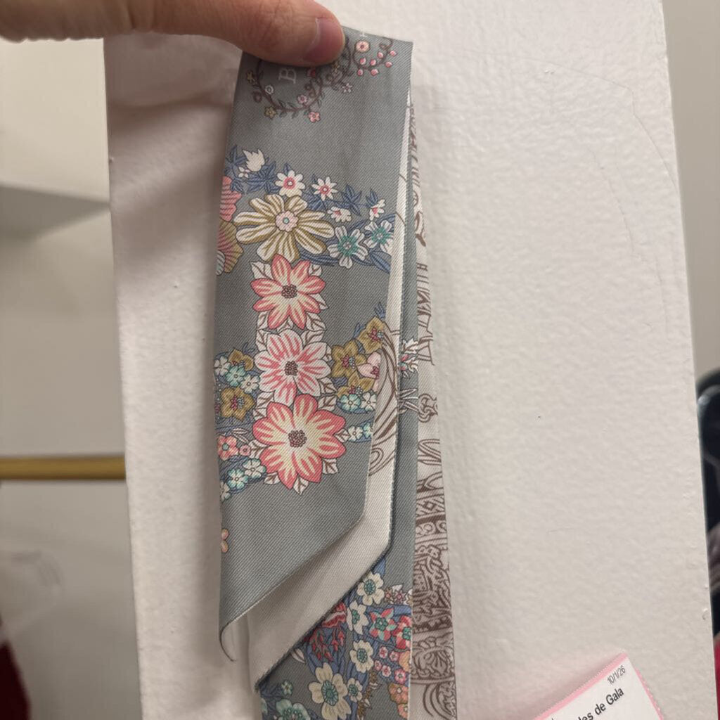 Grey "Brides de Gala en Fleurs" Twilly