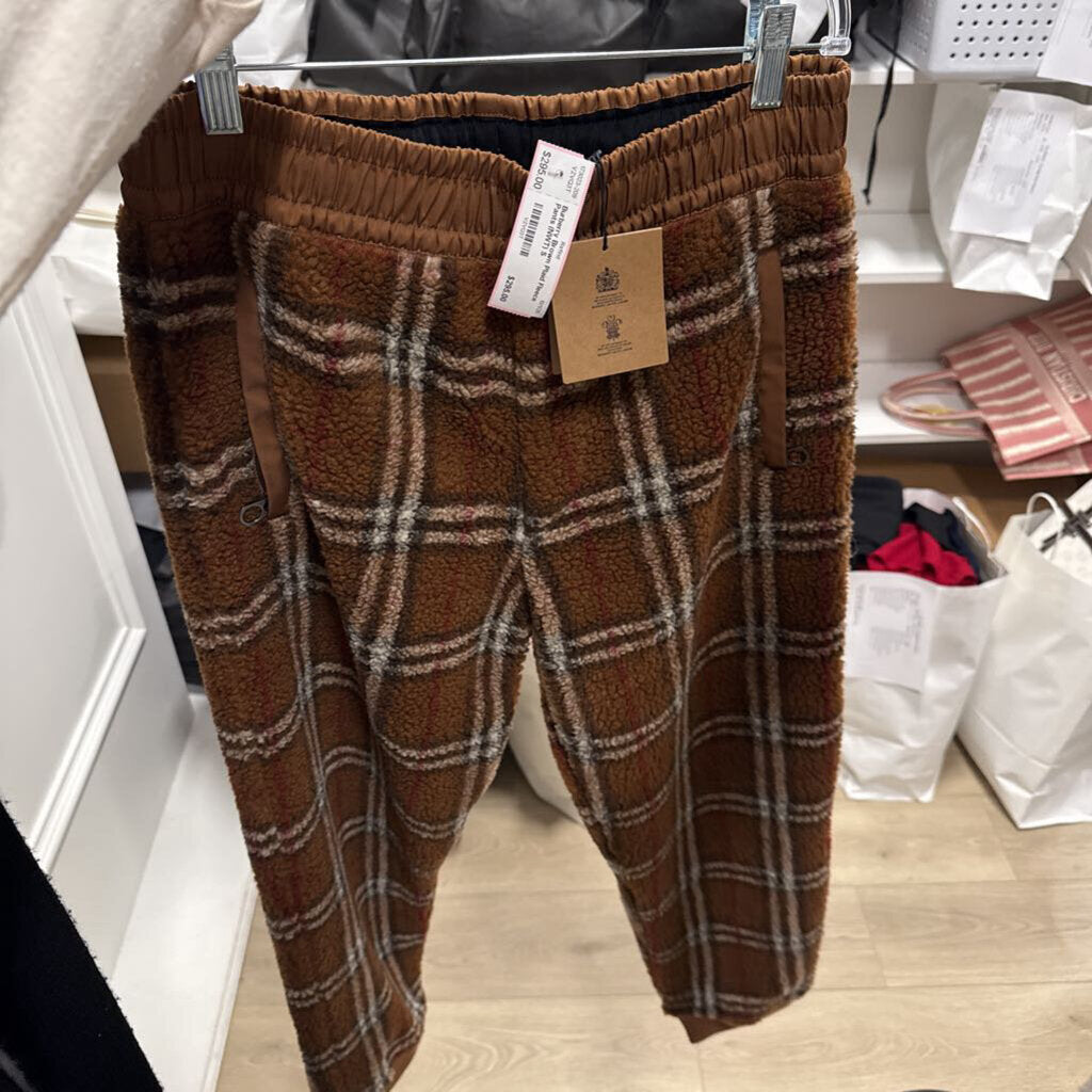 Brown Plaid Fleece Pants (NWT)