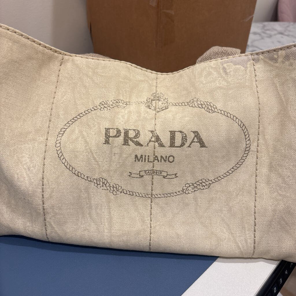 Cream Pattern Canvas Canapa Tote