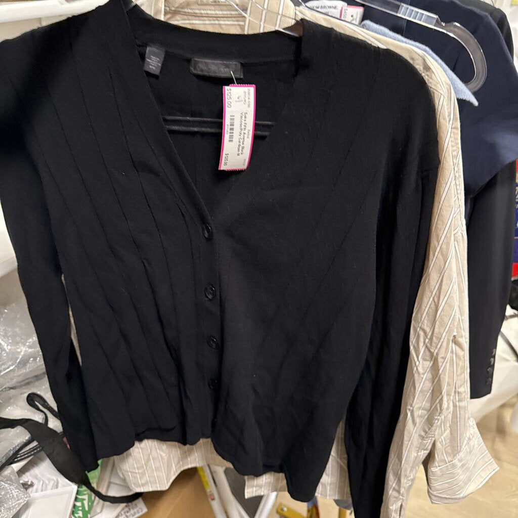 Black Viscose/Poly Cardigan
