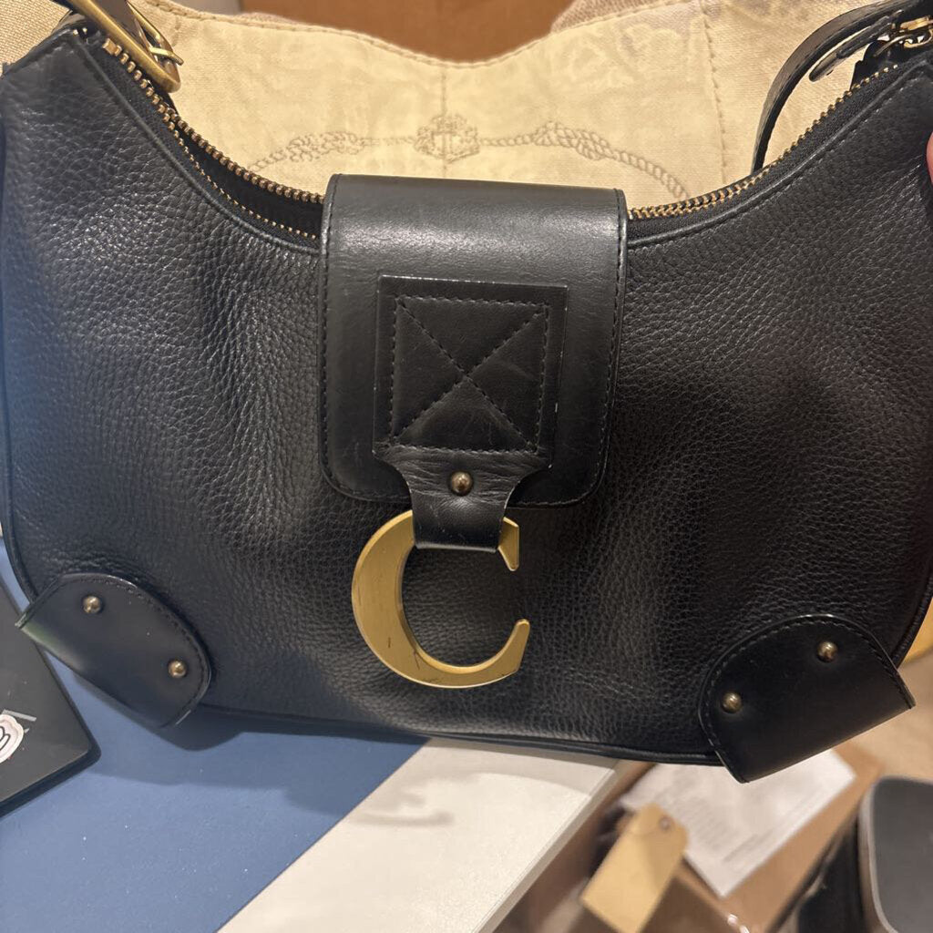 Black C Shoulder Bag