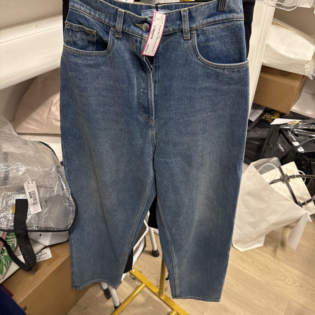 Blue Wide Leg Jeans