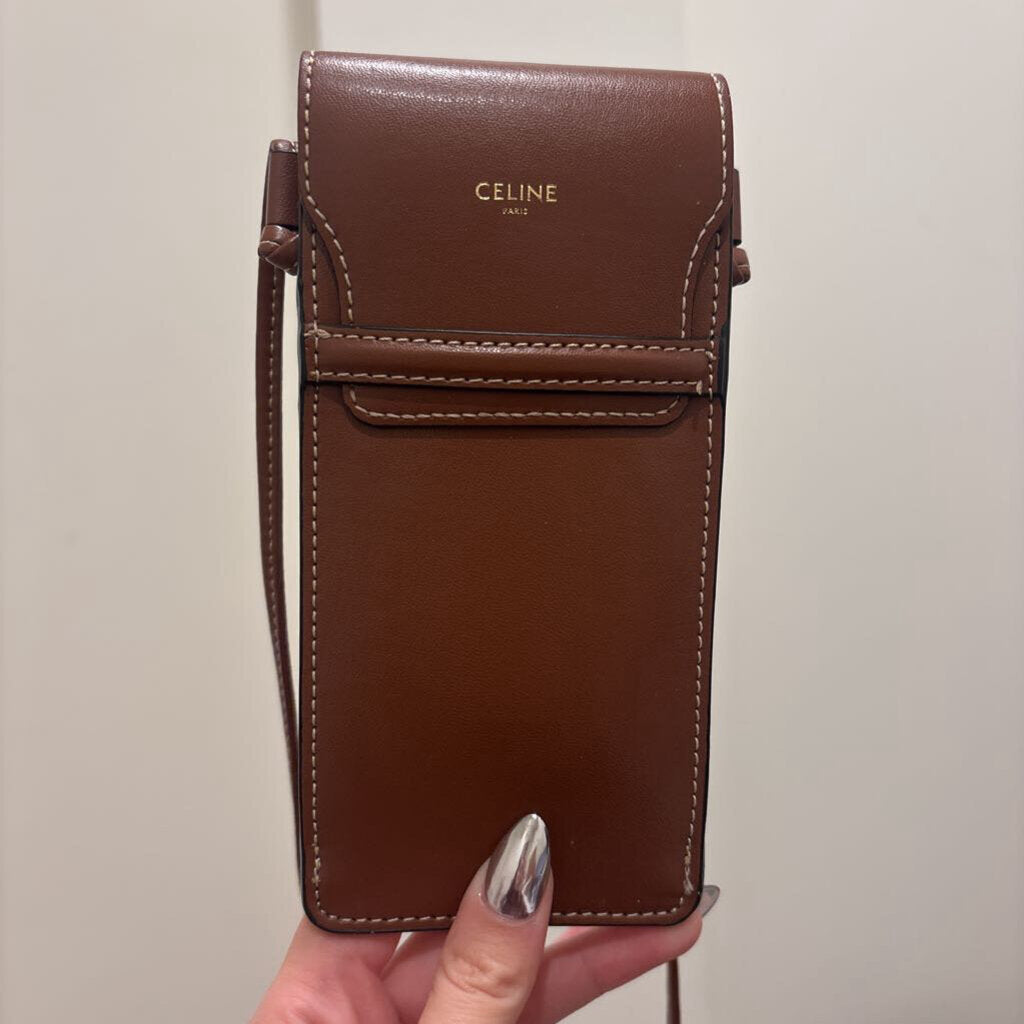 Brown Leather Sunglasses/Phone Holder