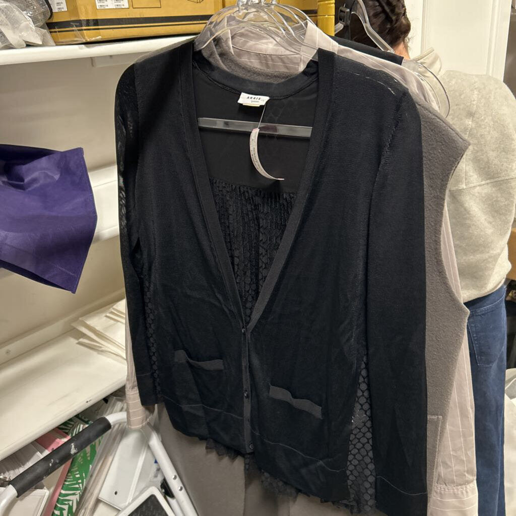 Black Viscose Cardigan