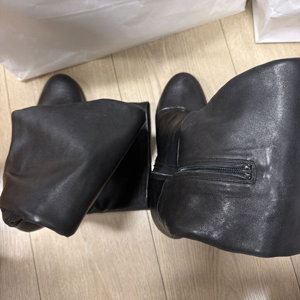 Black Leather Tall Boot