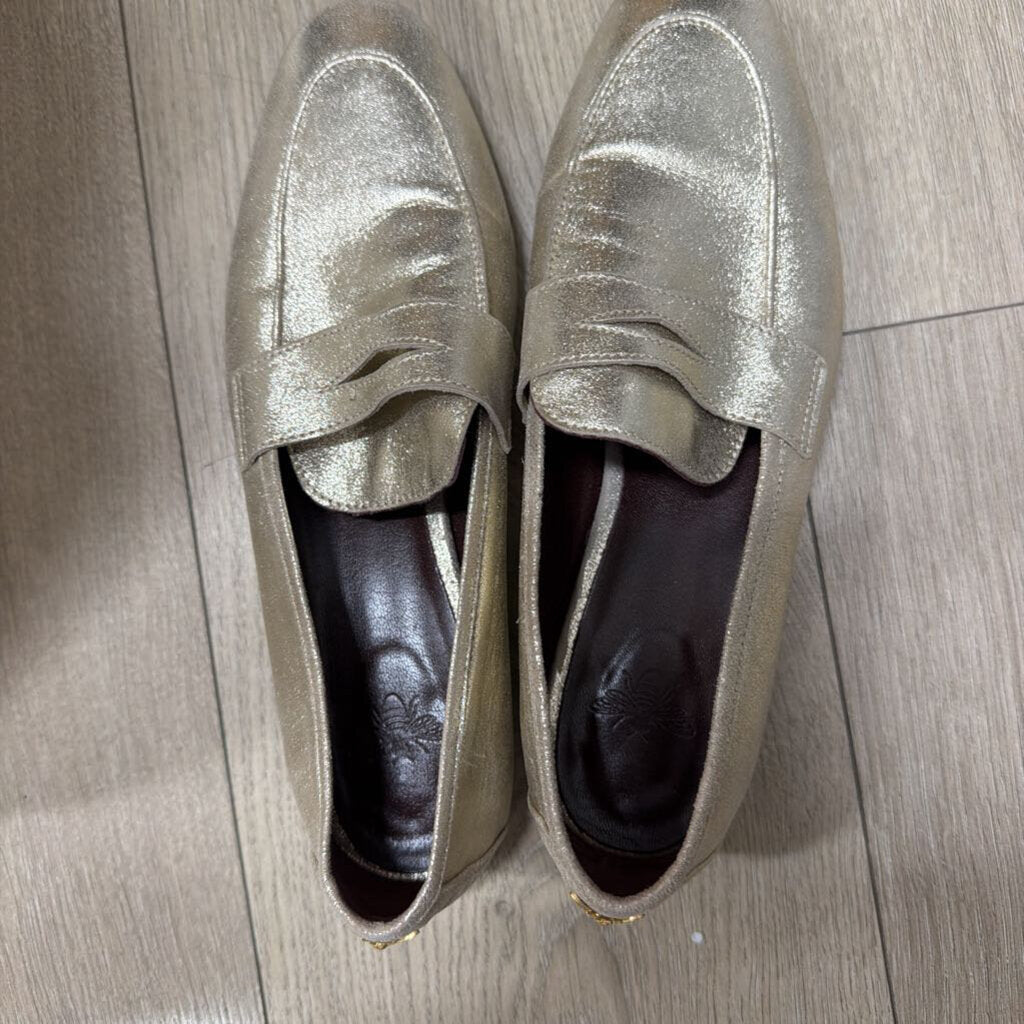 Gold Metallic Penny Loafer