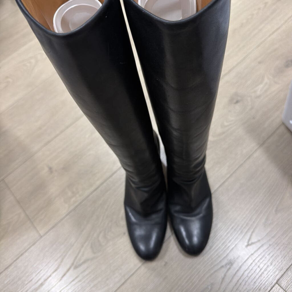 Black Leather Tall Boot