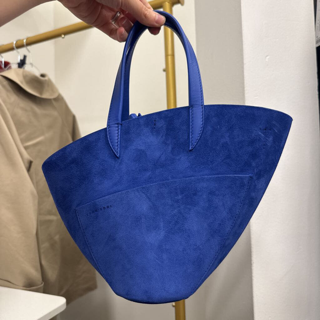 Cobalt Blue Suede Arc Tote (1950)