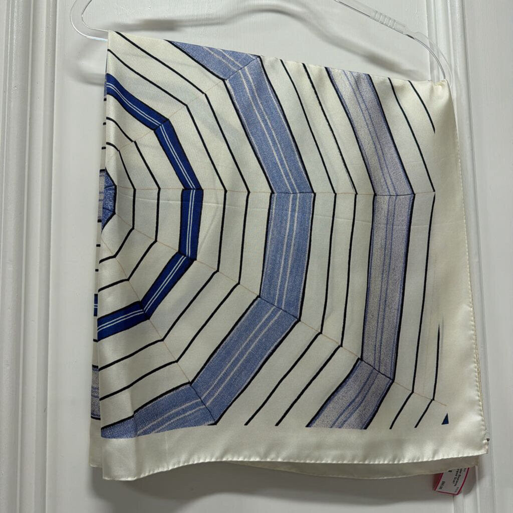 x Louise Bourgeois White/Blue Striped Scarf