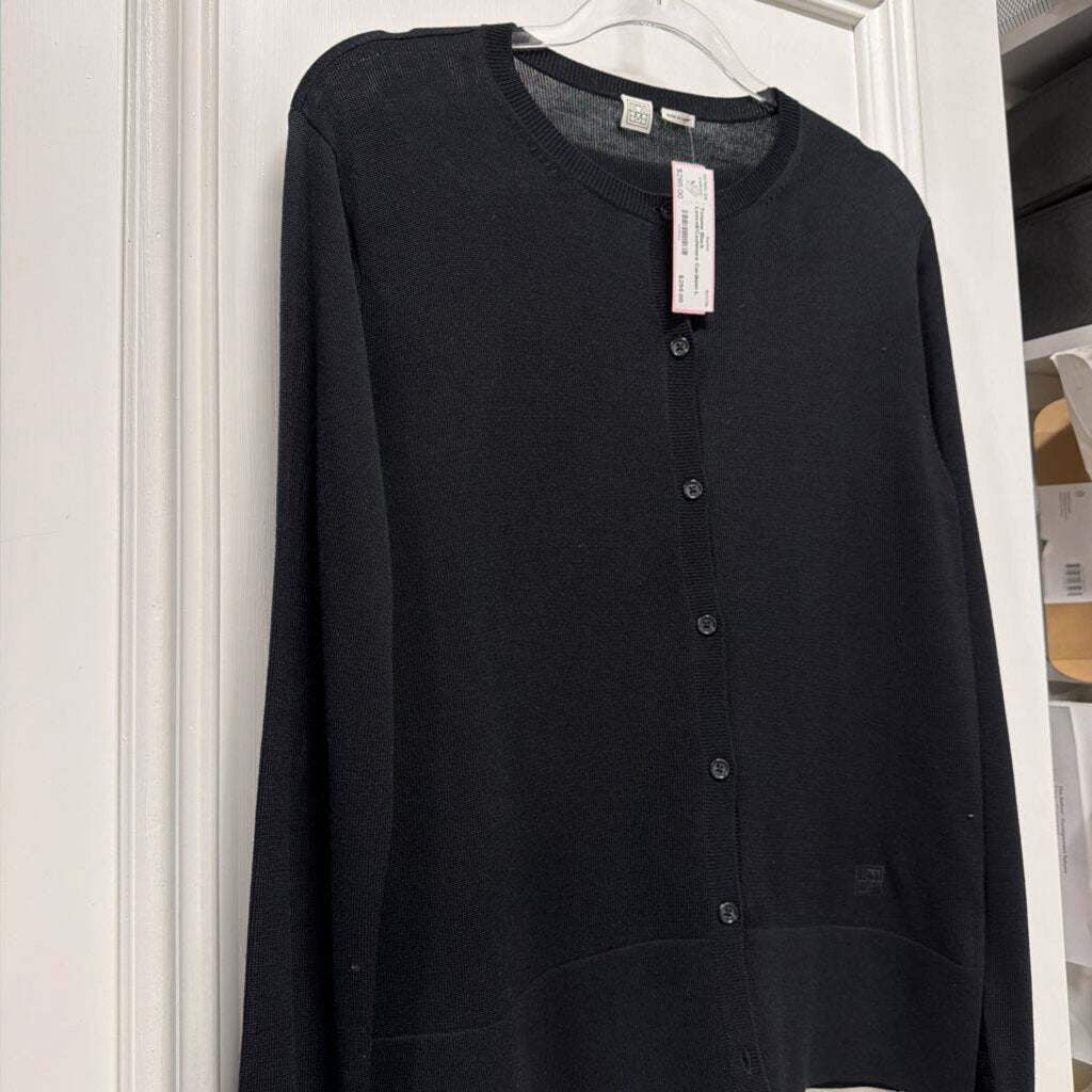 Black Lyocell/Cashmere Cardigan